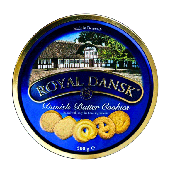 بیسکویت کره ای رویال دانسک royal dansk جعبه ای 500 گرم (butter cookies)-بیسکویت کره ای رویال دانسک (danish butter coockies royal dansk) یکی از خوشمزه ترین گزینه های خرید تنقلات است.این بیسکویت، با وزن 500 گرم، محصول کشور دانمارک می باشد و با طراحی زیبا در قوطی فلزی آبی رنگ، بسته بندی شده است.از این  ...