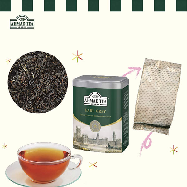 چای سیاه برگاموت ارل گری Earl Grey قوطی فلزی احمد 200 گرم (بهترین چای سیاه معطر با بوی خوش نارنج)-
