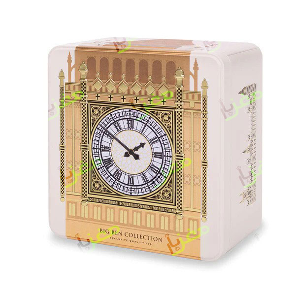 چای کیسه ای احمد مدل ساعت لندن بیگ بن کالکشن 4 بسته 10 عددی قوطی طلایی Exclusive Quality Tea BIG BEN COLLECTION - 