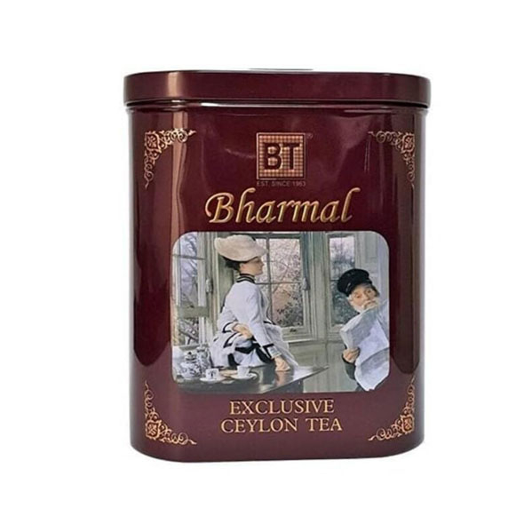 چای سیاه ساده قوطی فلزی قرمز بارمال 500 گرمی Bharmal Tea (چای سیلان فاقد عطر) - 